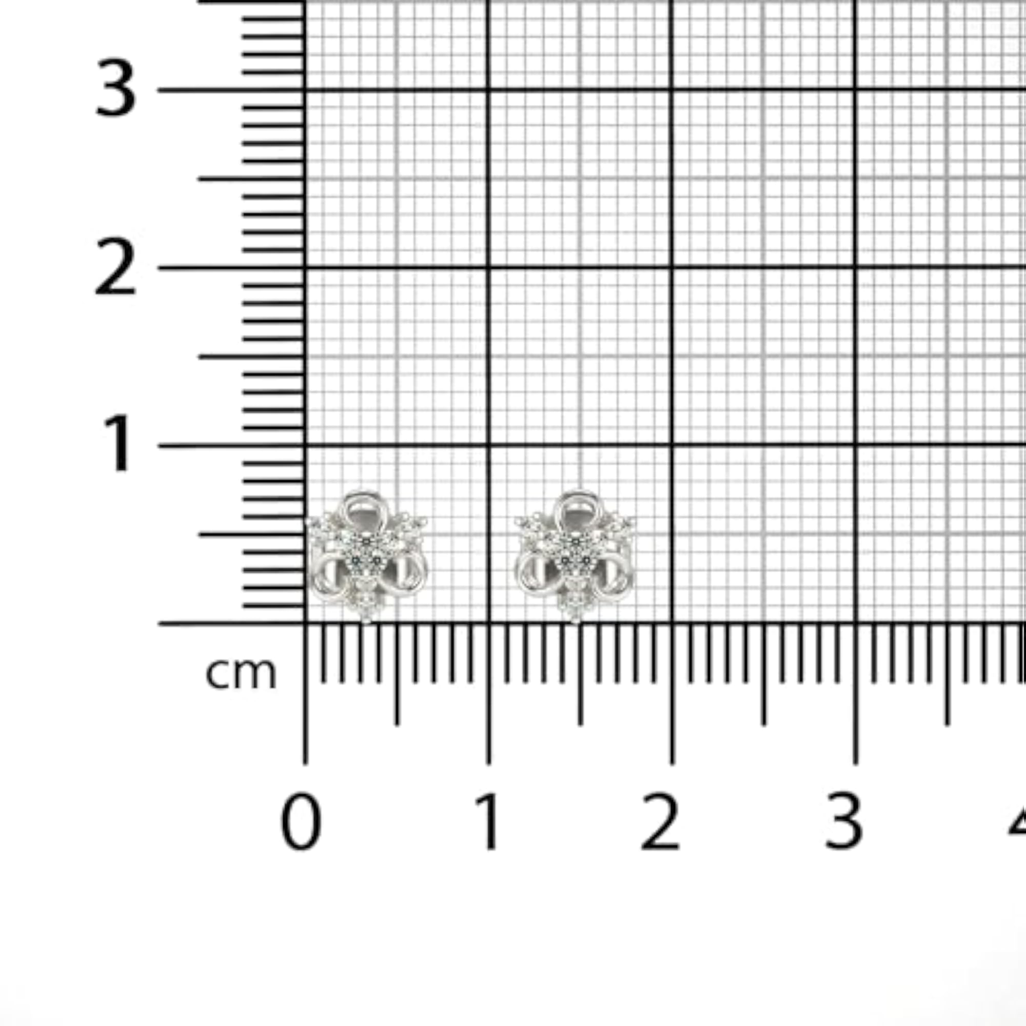 Women's Sterling Silver & Lab Grown Diamond 0.12cts Earrings, Elegant